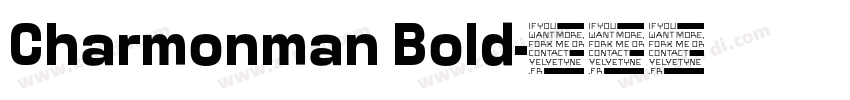 Charmonman Bold字体转换
